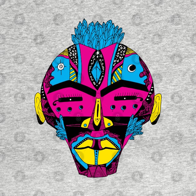 CMYK African Mask 4 by kenallouis